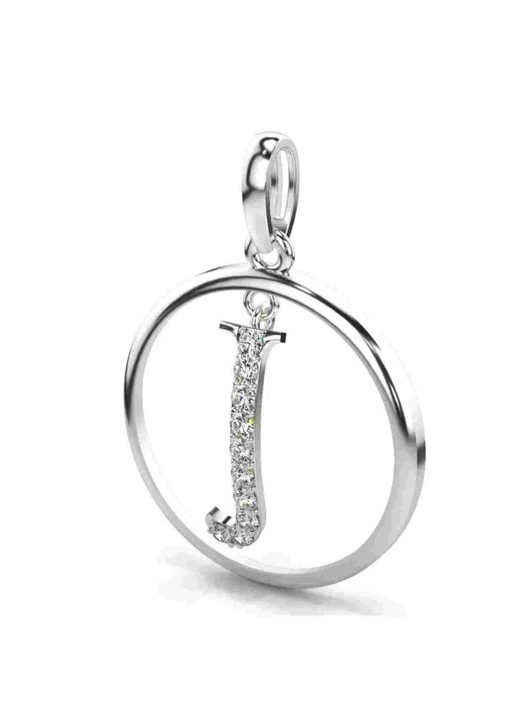 Sterling Silver Plated With Certified Lab Grown Diamond 0.14Cts | Vgp0037 : VGP0037_SWL