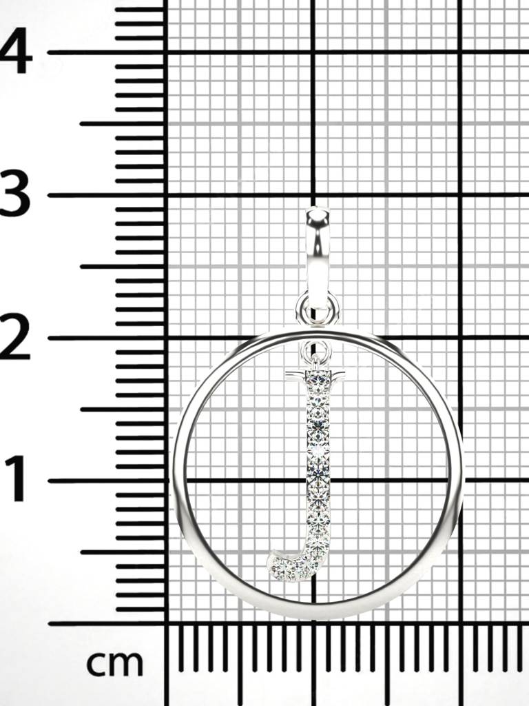 Sterling Silver Plated With Certified Lab Grown Diamond 0.14Cts | Vgp0037 : VGP0037_SWL