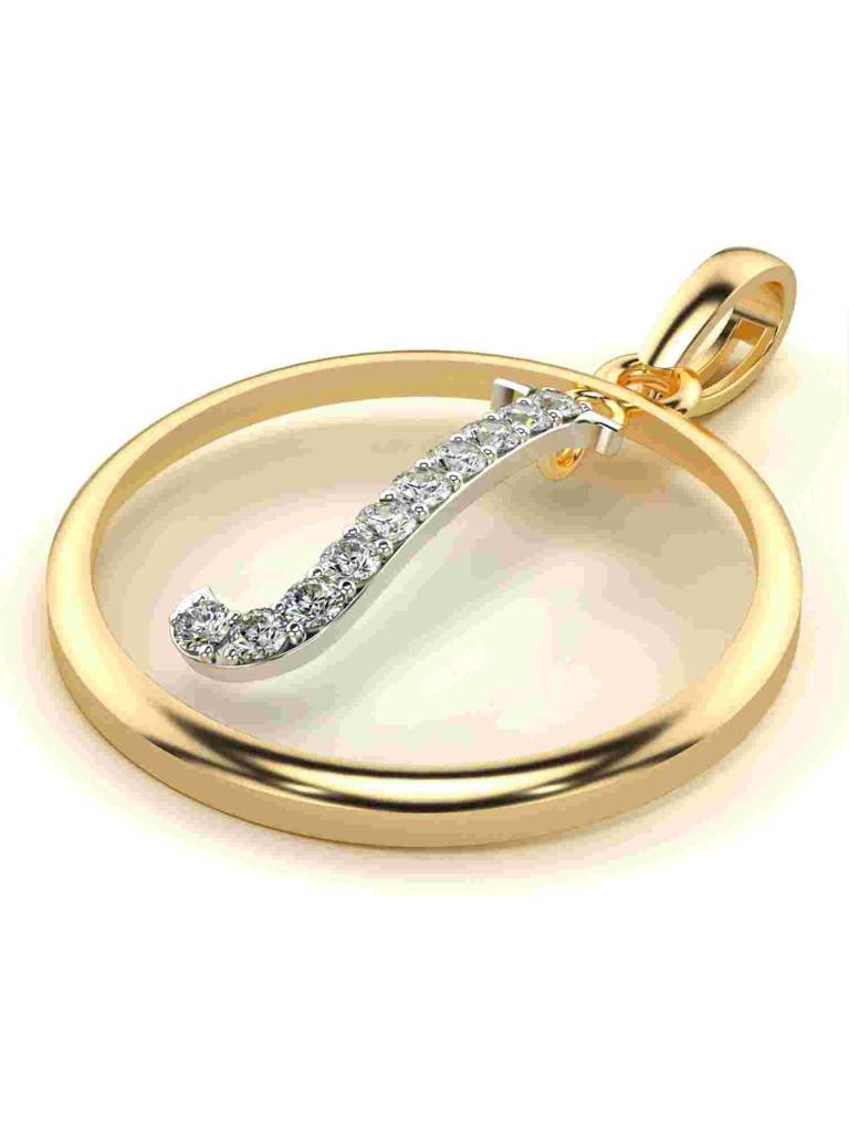 Sterling Silver Plated With Certified Lab Grown Diamond 0.14Cts | Vgp0037 : VGP0037_SYL