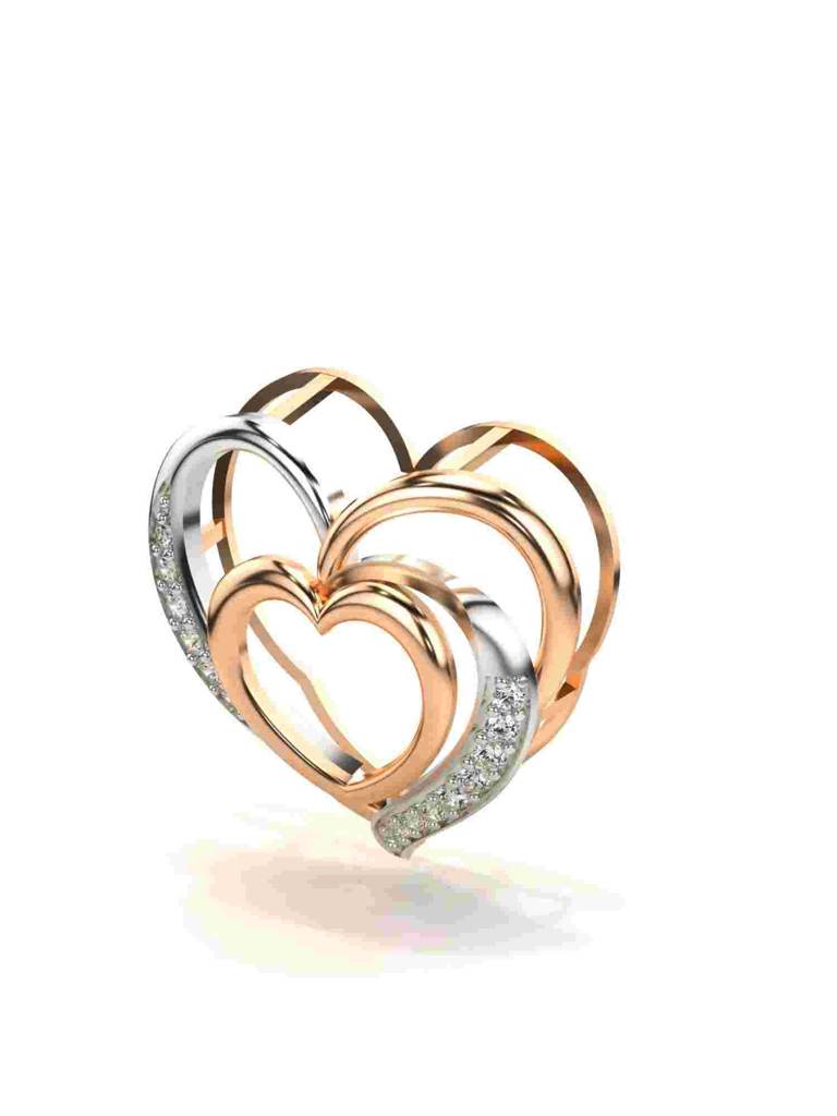 Sterling Silver Plated With Certified Lab Grown Diamond 0.11Cts | Vgp0055 : VGP0055_SRL