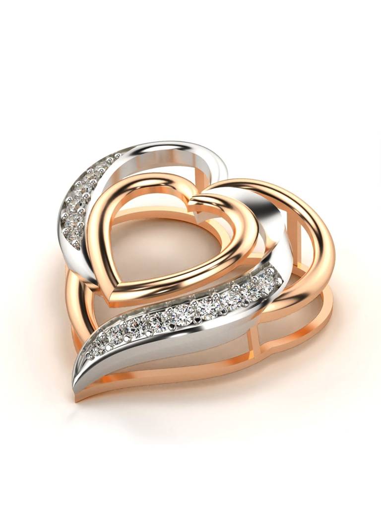 Sterling Silver Plated With Certified Lab Grown Diamond 0.11Cts | Vgp0055 : VGP0055_SRL
