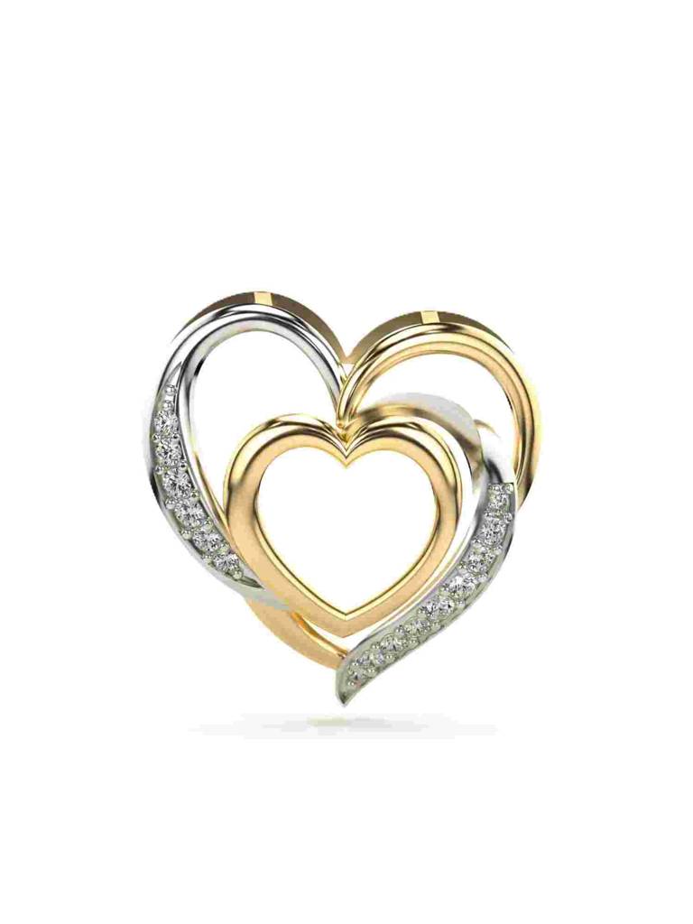 Sterling Silver Plated With Certified Lab Grown Diamond 0.11Cts | Vgp0055 : VGP0055_SYL