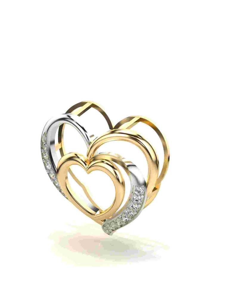 Sterling Silver Plated With Certified Lab Grown Diamond 0.11Cts | Vgp0055 : VGP0055_SYL
