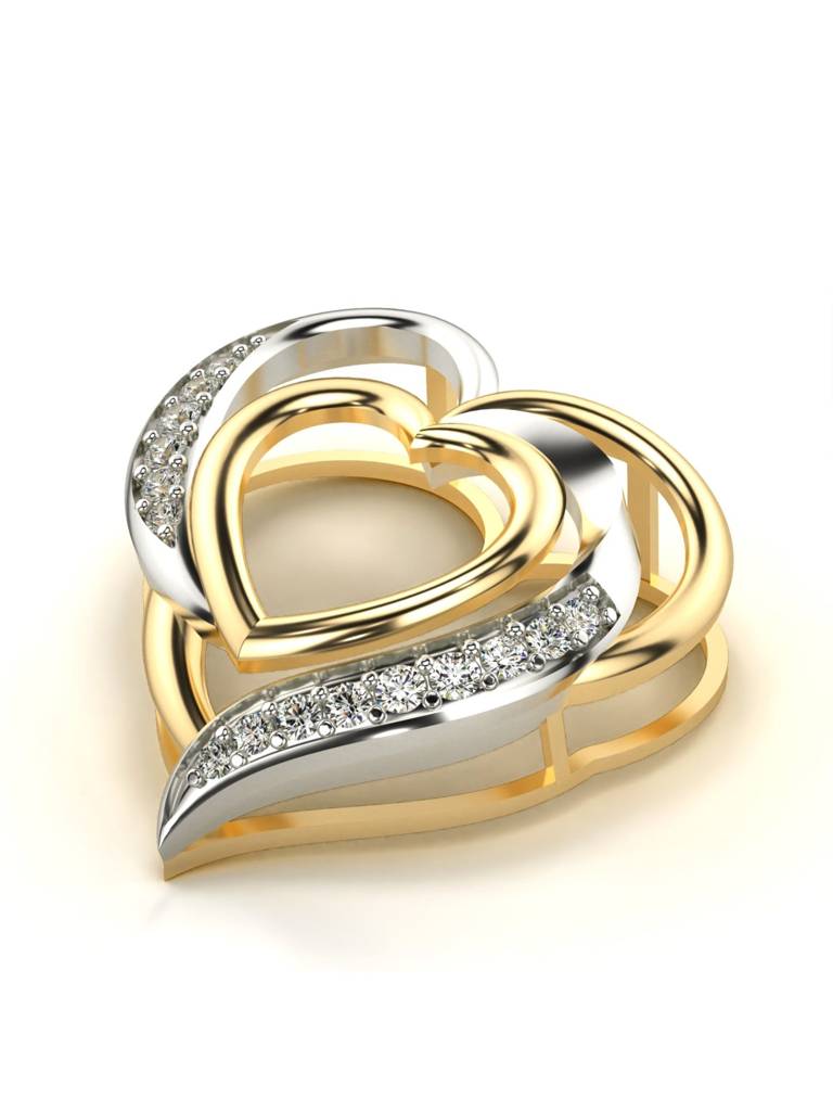 Sterling Silver Plated With Certified Lab Grown Diamond 0.11Cts | Vgp0055 : VGP0055_SYL
