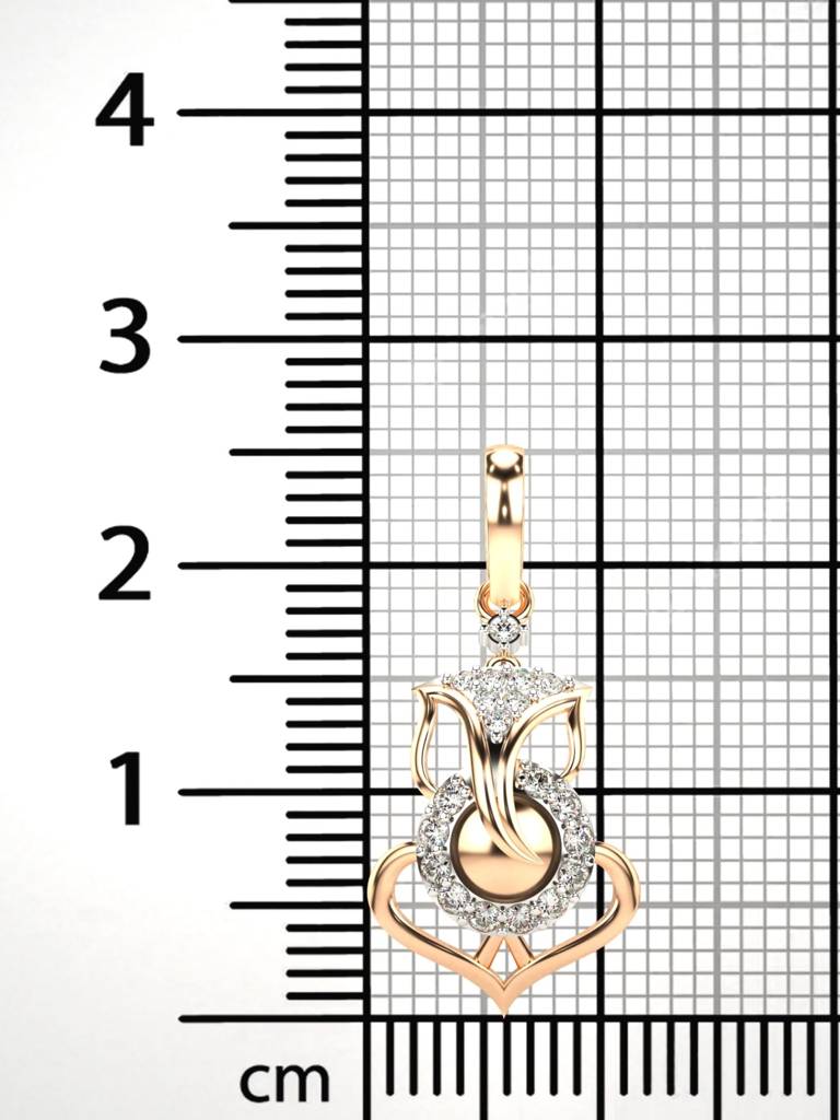 Sterling Silver Plated With Certified Lab Grown Diamond 0.18Cts | Vgp0147 : VGP0147_SRL