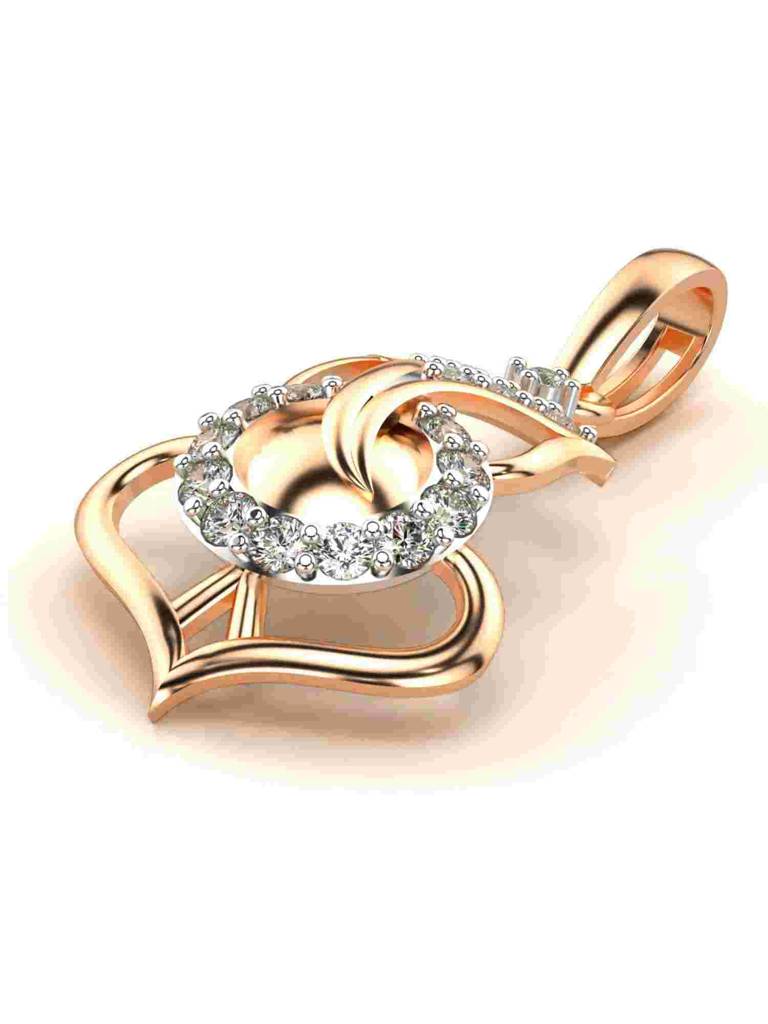 Sterling Silver Plated With Certified Lab Grown Diamond 0.18Cts | Vgp0147 : VGP0147_SRL