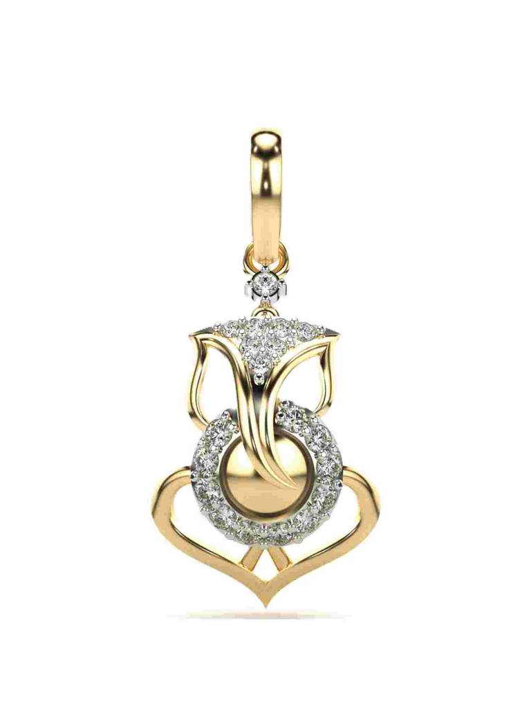 Sterling Silver Plated With Certified Lab Grown Diamond 0.18Cts | Vgp0147 : VGP0147_SYL