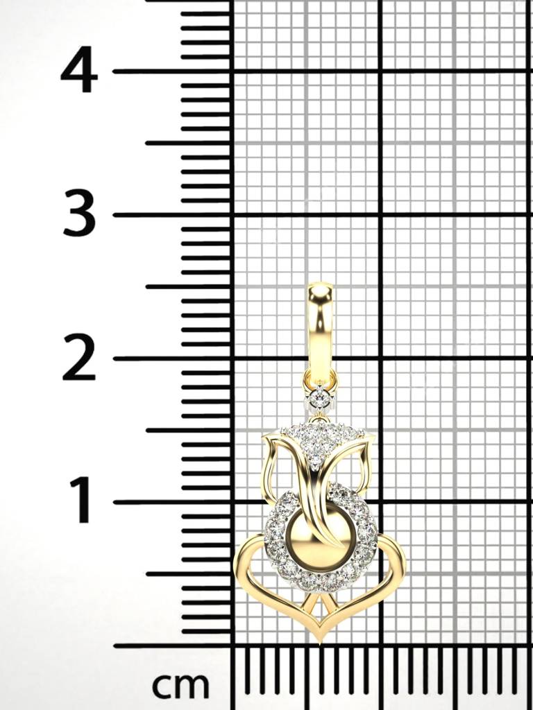 Sterling Silver Plated With Certified Lab Grown Diamond 0.18Cts | Vgp0147 : VGP0147_SYL