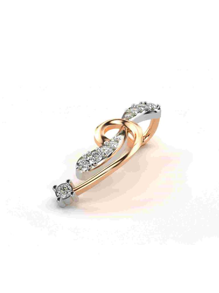 Sterling Silver Plated With Certified Lab Grown Diamond 0.09Cts | Vgp0239 : VGP0239_SRL