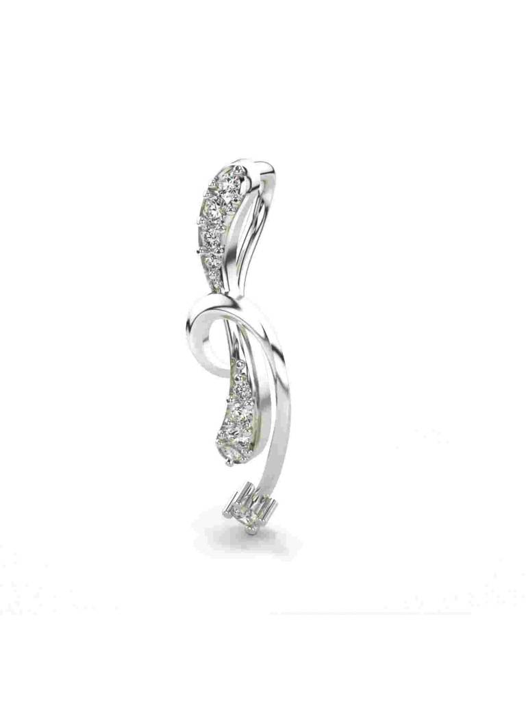 Sterling Silver Plated With Certified Lab Grown Diamond 0.09Cts | Vgp0239 : VGP0239_SWL