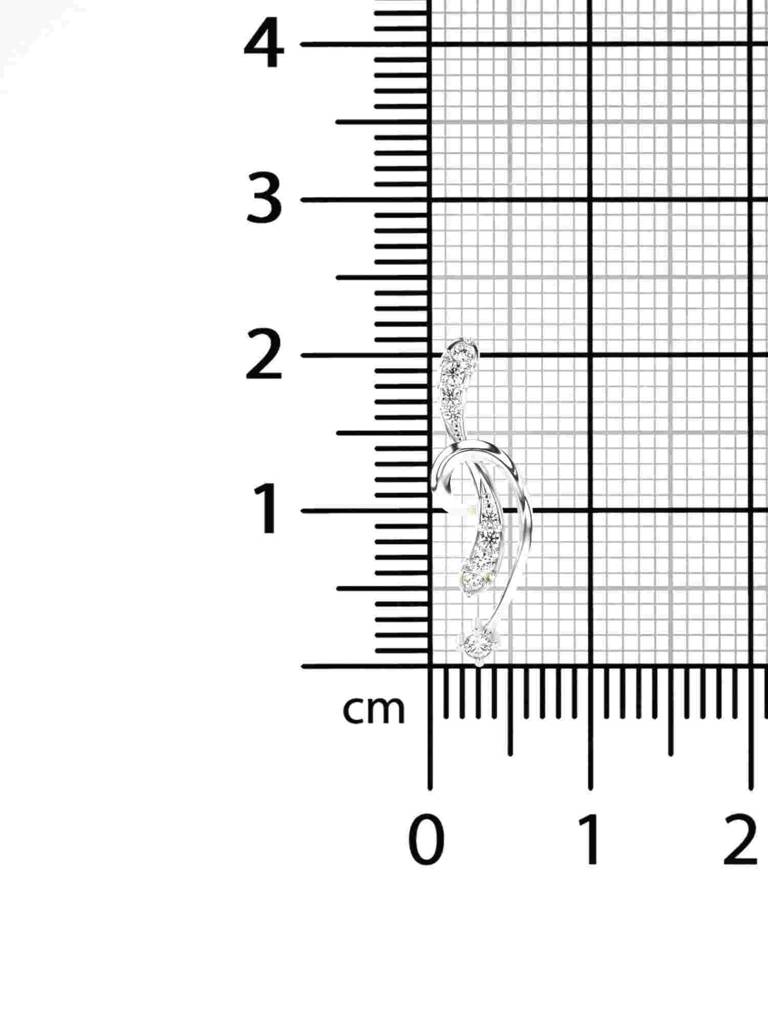 Sterling Silver Plated With Certified Lab Grown Diamond 0.09Cts | Vgp0239 : VGP0239_SWL