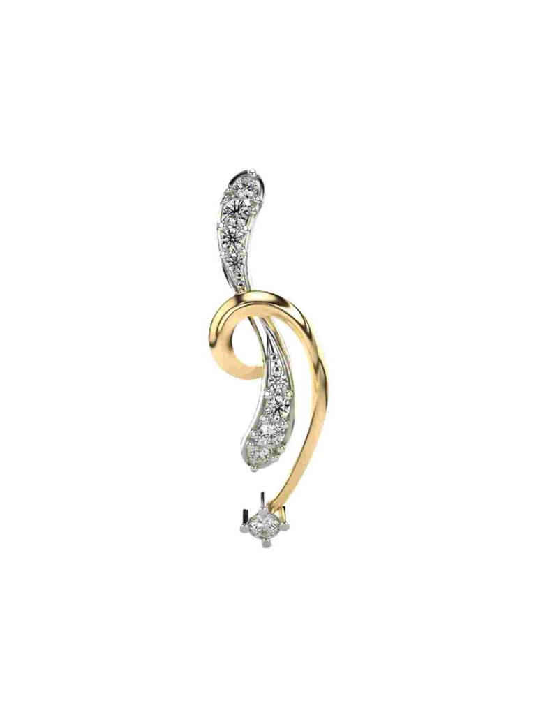 Sterling Silver Plated With Certified Lab Grown Diamond 0.09Cts | Vgp0239 : VGP0239_SYL