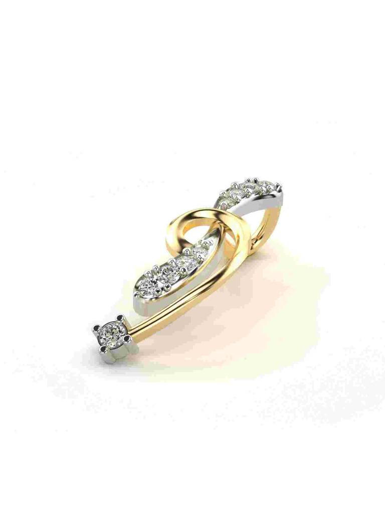 Sterling Silver Plated With Certified Lab Grown Diamond 0.09Cts | Vgp0239 : VGP0239_SYL