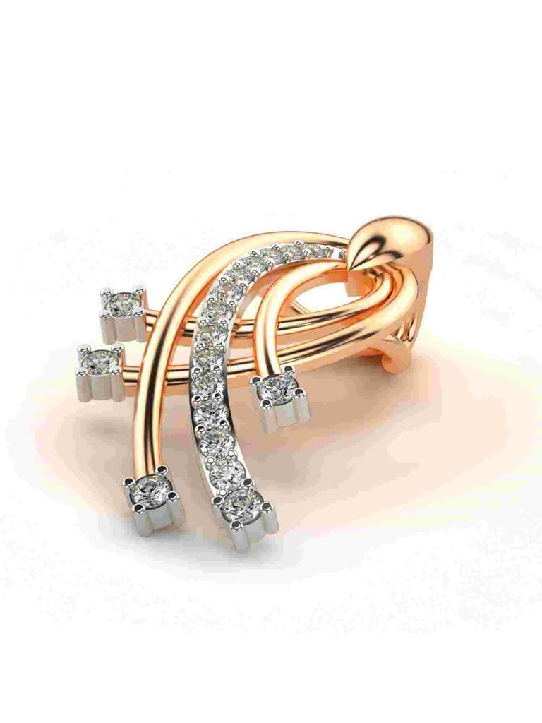 Sterling Silver Plated With Certified Lab Grown Diamond 0.19Cts | Vgp0246 : VGP0246_SRL