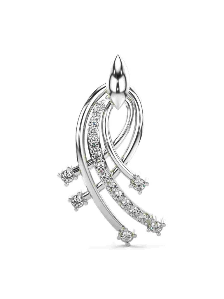 Sterling Silver Plated With Certified Lab Grown Diamond 0.19Cts | Vgp0246 : VGP0246_SWL