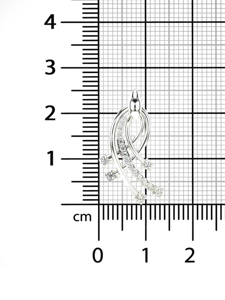 Sterling Silver Plated With Certified Lab Grown Diamond 0.19Cts | Vgp0246 : VGP0246_SWL