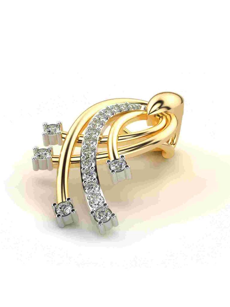 Sterling Silver Plated With Certified Lab Grown Diamond 0.19Cts | Vgp0246 : VGP0246_SYL