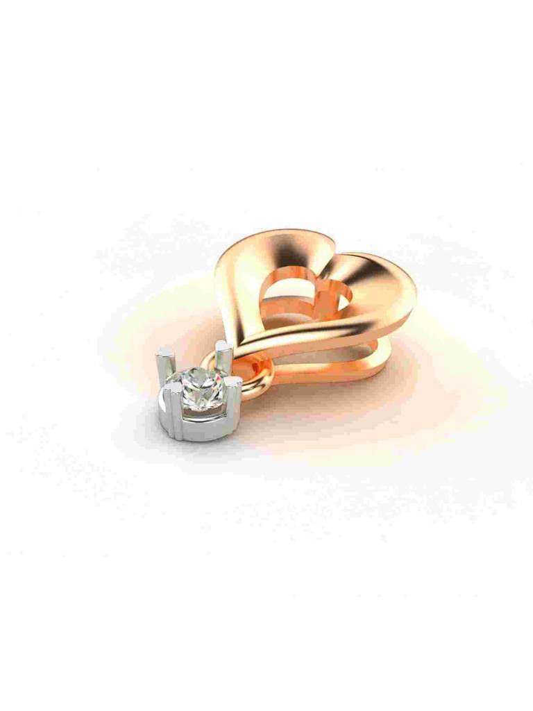 Sterling Silver Plated With Certified Lab Grown Diamond 0.11Cts | Vgp0288 : VGP0288_SRL