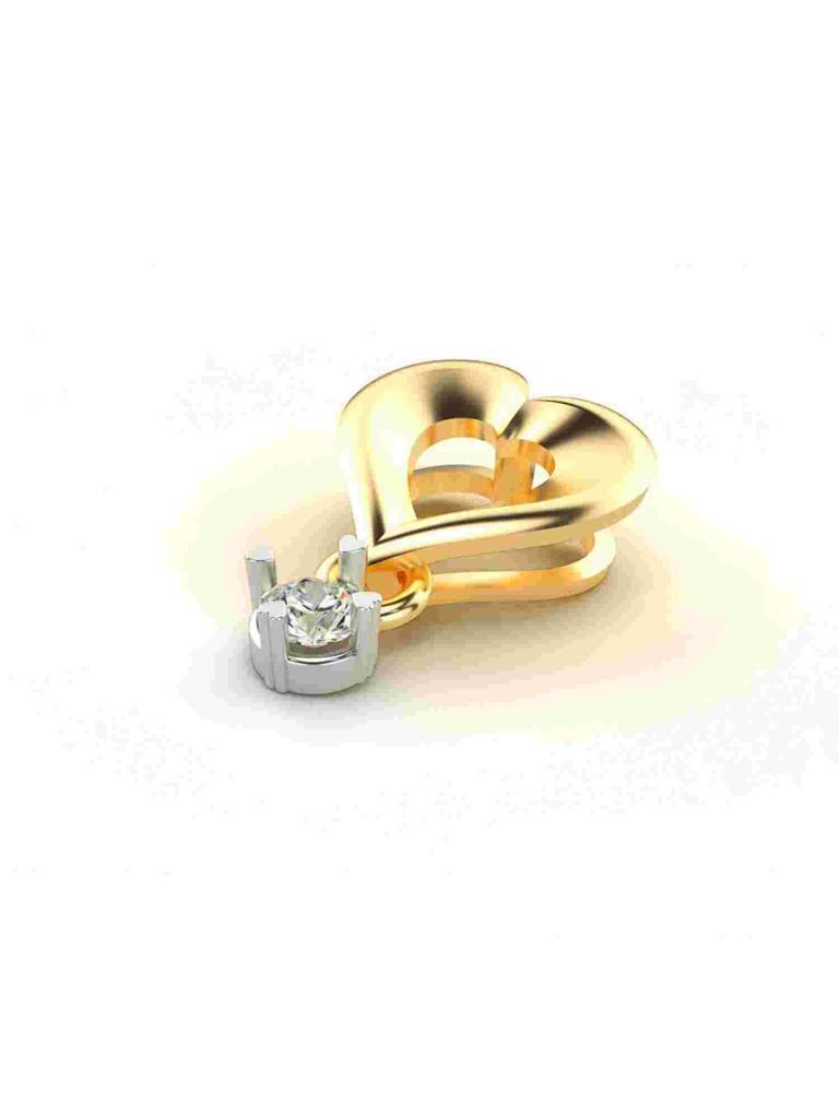 Sterling Silver Plated With Certified Lab Grown Diamond 0.11Cts | Vgp0288 : VGP0288_SYL