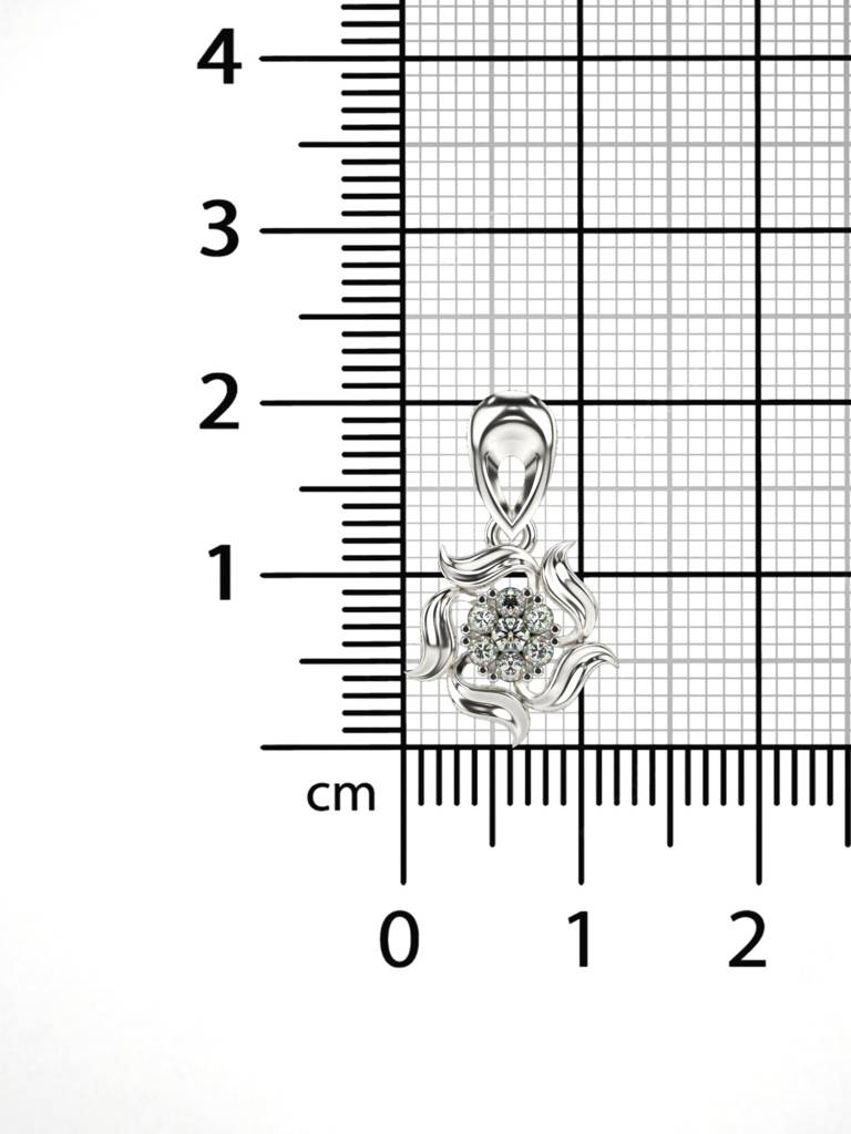 Sterling Silver Plated With Certified Lab Grown Diamond 0.17Cts | Vgp0298 : VGP0298_SWL