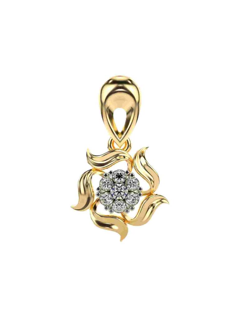 Sterling Silver Plated With Certified Lab Grown Diamond 0.17Cts | Vgp0298 : VGP0298_SYL