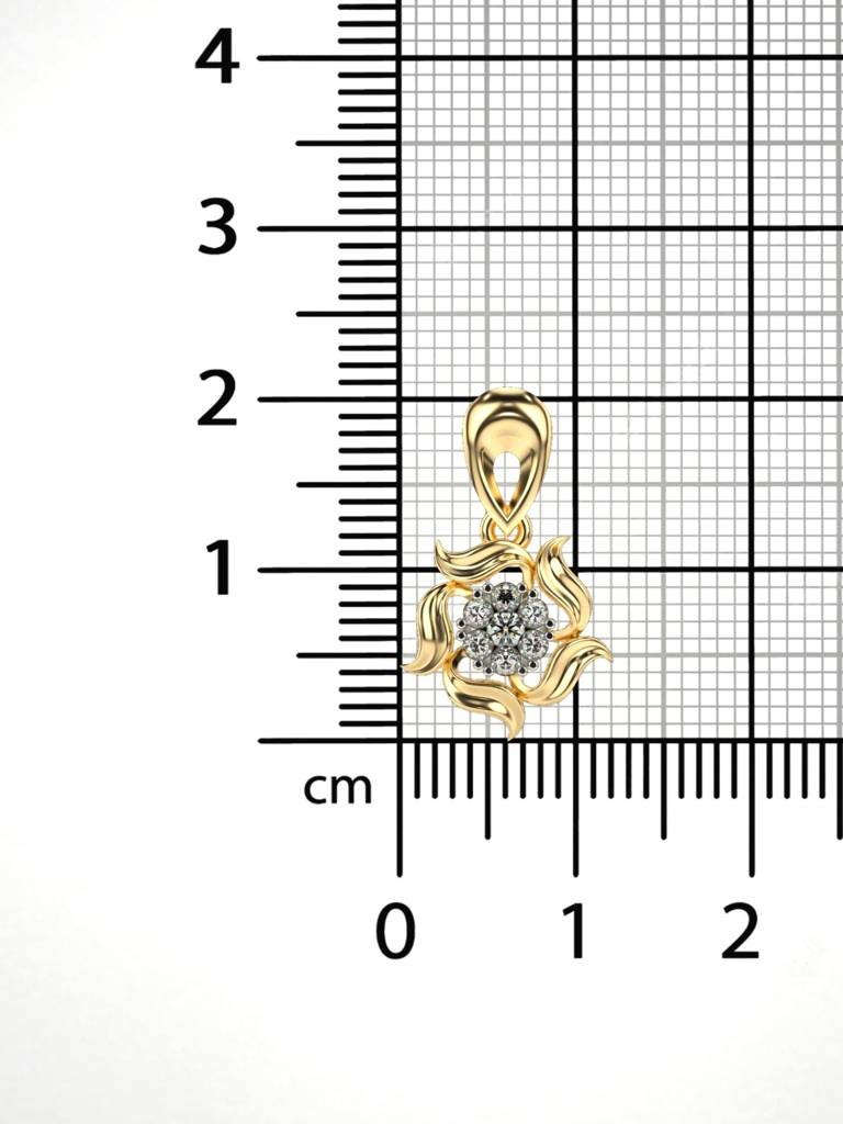 Sterling Silver Plated With Certified Lab Grown Diamond 0.17Cts | Vgp0298 : VGP0298_SYL