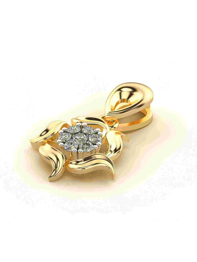 Sterling Silver Plated With Certified Lab Grown Diamond 0.17Cts | Vgp0298 : VGP0298_SYL