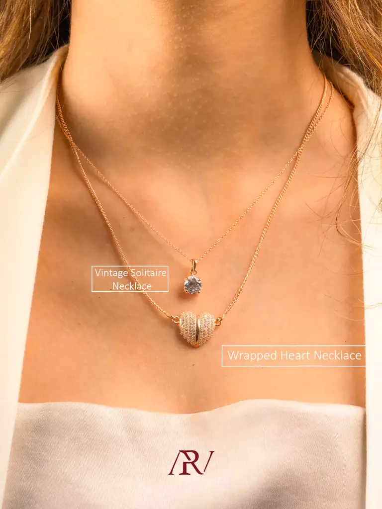 Vintage Solitaire Necklace : ARV-NK-012