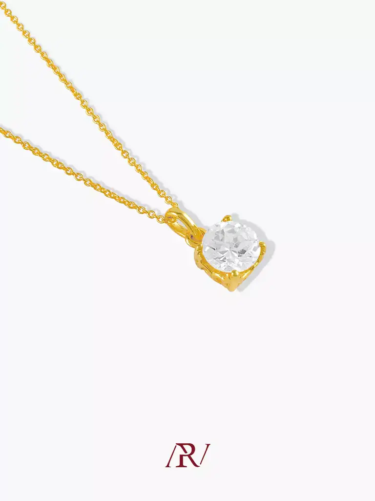 Vintage Solitaire Necklace : ARV-NK-012