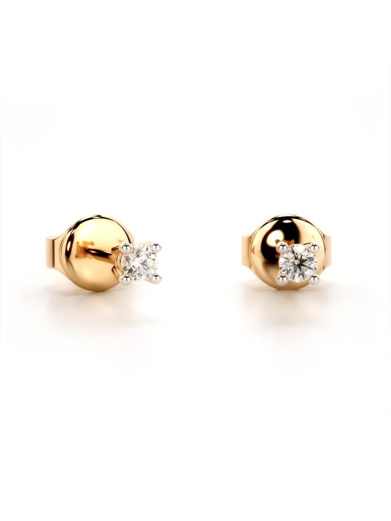 Sterling Silver Plated With Certified Lab Grown Diamond 0.10Cts | Earrings For Women/Girls | Vse0001R010 : VSE0001R010_SRL