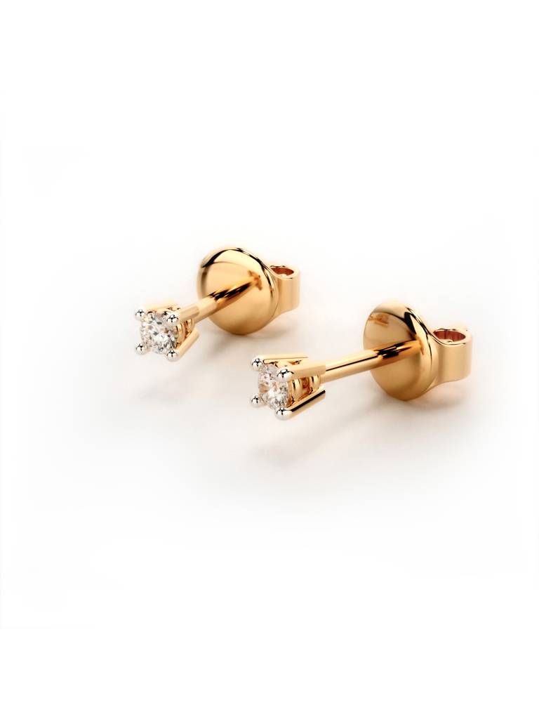 Sterling Silver Plated With Certified Lab Grown Diamond 0.10Cts | Earrings For Women/Girls | Vse0001R010 : VSE0001R010_SRL