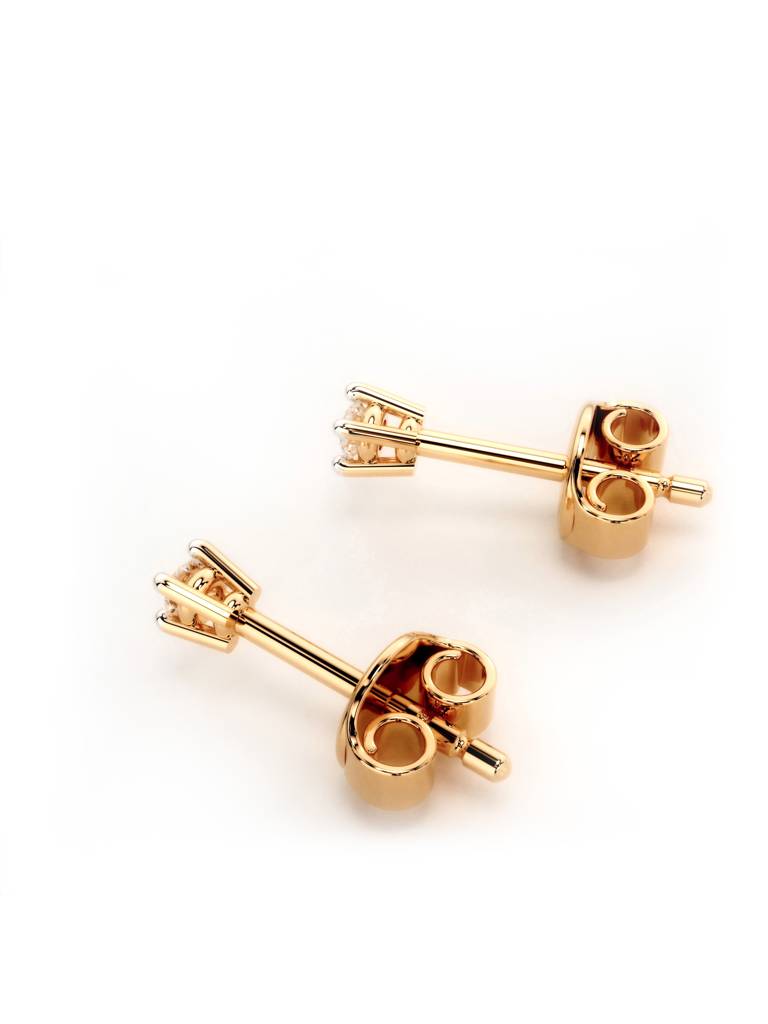 Sterling Silver Plated With Certified Lab Grown Diamond 0.10Cts | Earrings For Women/Girls | Vse0001R010 : VSE0001R010_SRL
