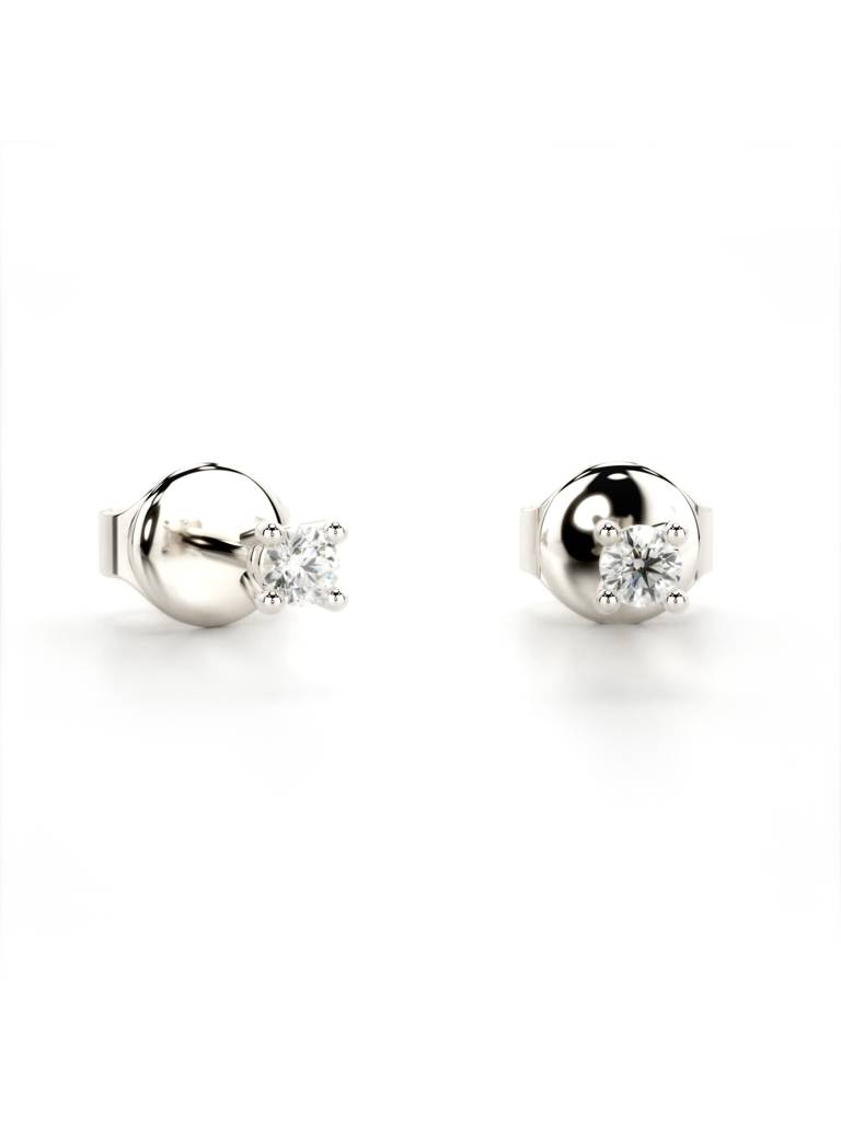 Sterling Silver Plated With Certified Lab Grown Diamond 0.10Cts | Earrings For Women/Girls | Vse0001R010 : VSE0001R010_SWL