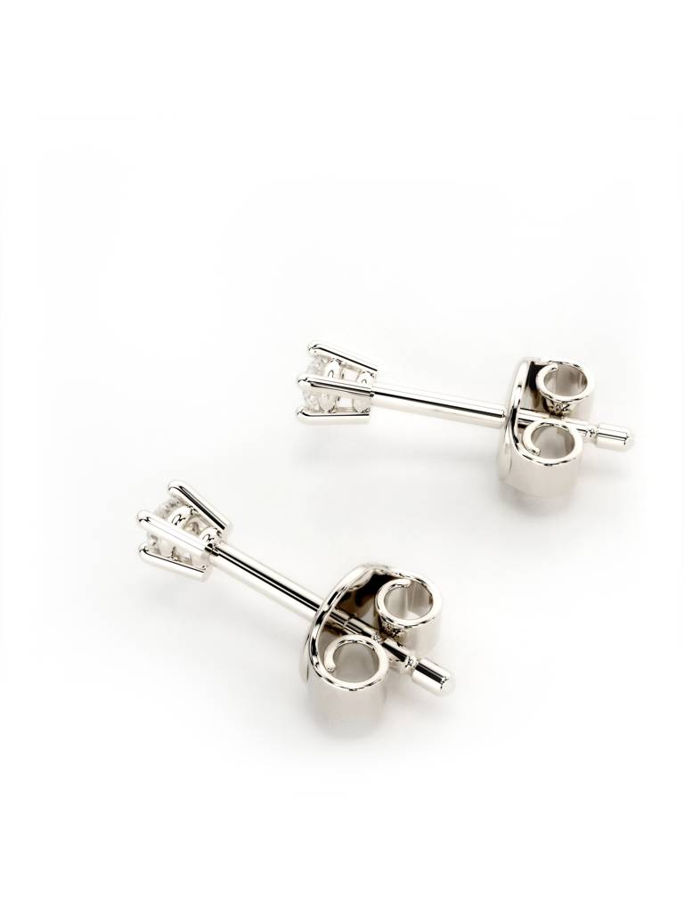 Sterling Silver Plated With Certified Lab Grown Diamond 0.10Cts | Earrings For Women/Girls | Vse0001R010 : VSE0001R010_SWL