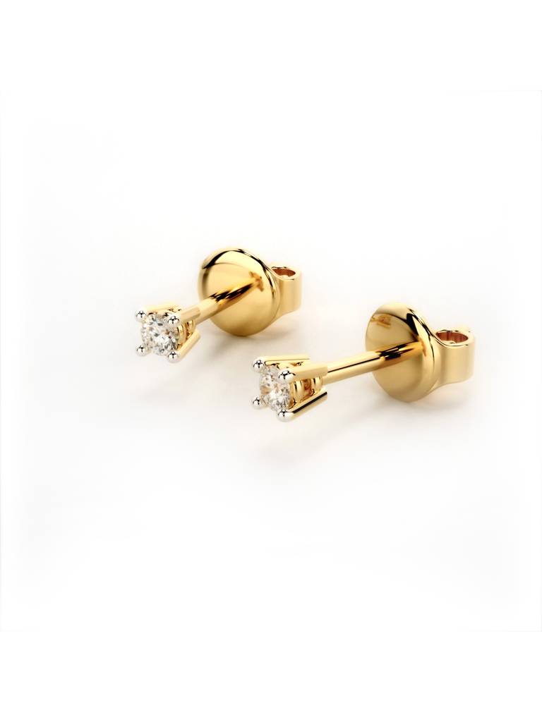 Sterling Silver Plated With Certified Lab Grown Diamond 0.10Cts | Earrings For Women/Girls | Vse0001R010 : VSE0001R010_SYL