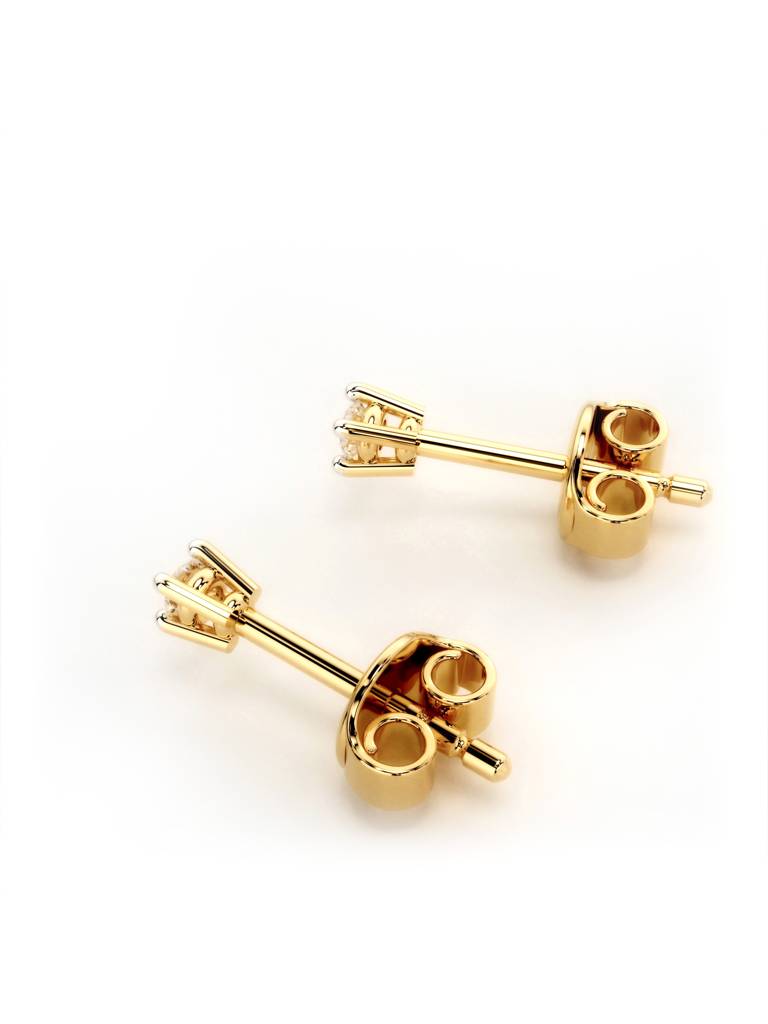 Sterling Silver Plated With Certified Lab Grown Diamond 0.10Cts | Earrings For Women/Girls | Vse0001R010 : VSE0001R010_SYL