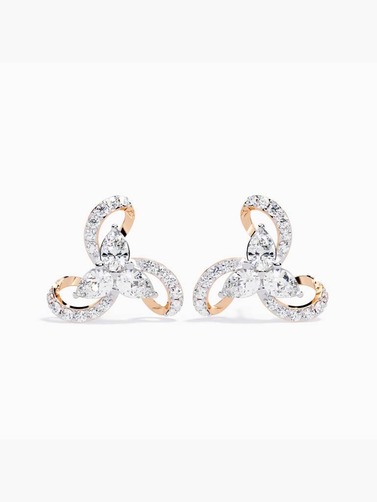 Sterling Silver Plated With Certified Lab Grown Diamond 1.47Cts | Earrings For Women/Girls | Vse0057 : VSE0057_SRL