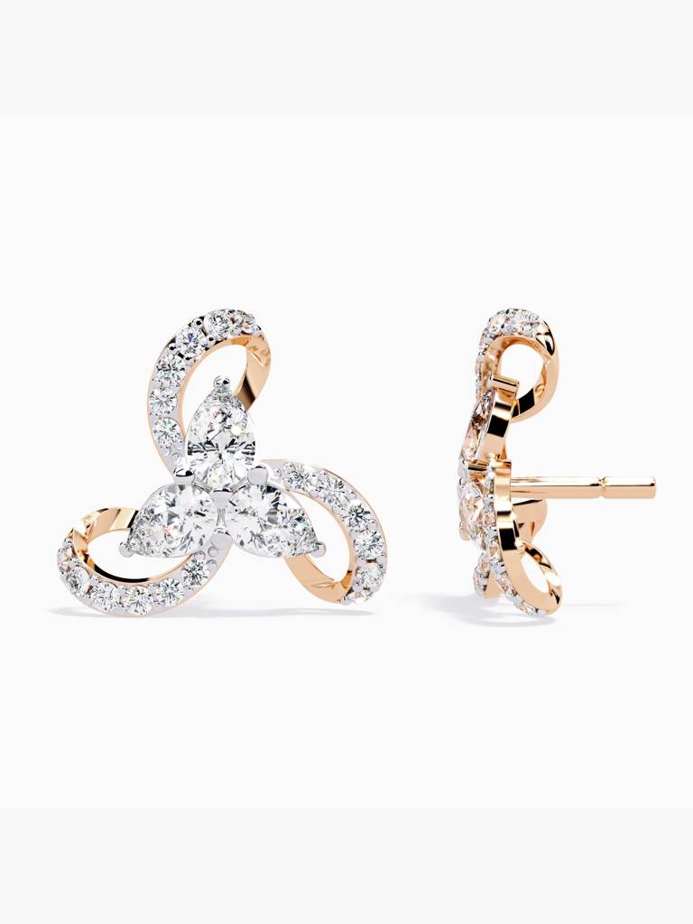 Sterling Silver Plated With Certified Lab Grown Diamond 1.47Cts | Earrings For Women/Girls | Vse0057 : VSE0057_SRL