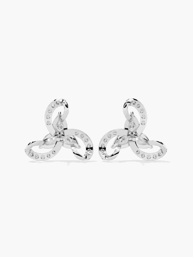 Sterling Silver Plated With Certified Lab Grown Diamond 1.47Cts | Earrings For Women/Girls | Vse0057 : VSE0057_SWL