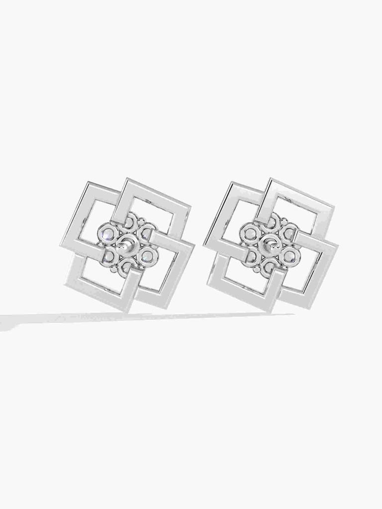 Sterling Silver Plated With Certified Lab Grown Diamond 0.21Cts | Earrings For Women/Girls | Vse0059 : VSE0059_SWL