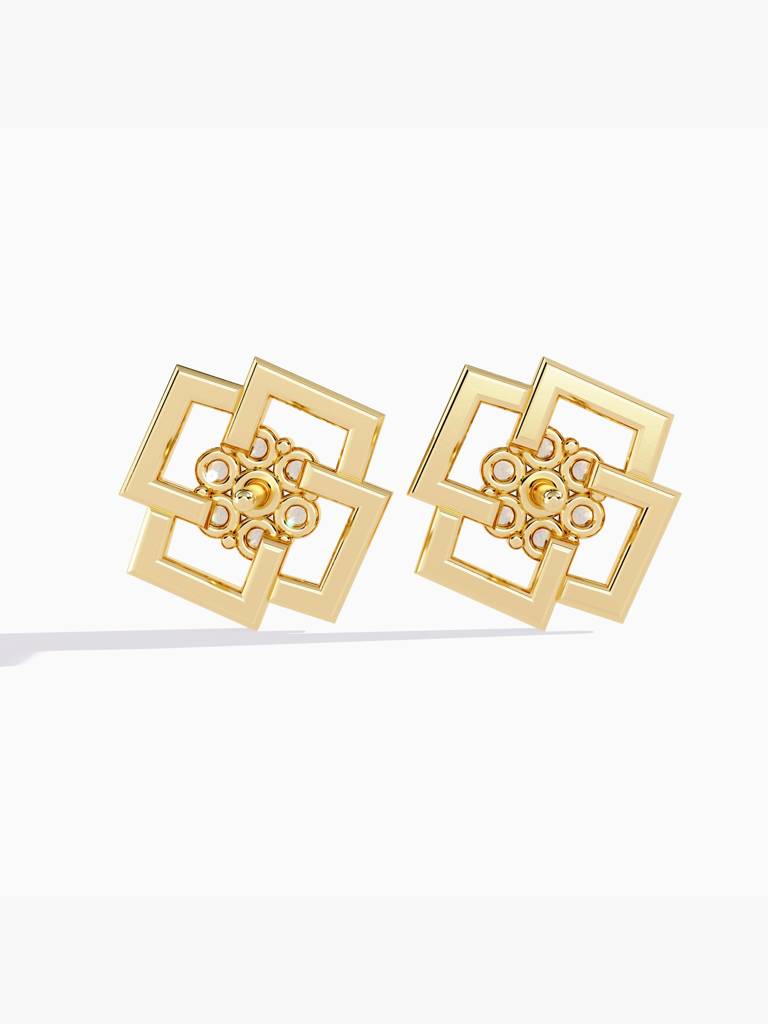 Sterling Silver Plated With Certified Lab Grown Diamond 0.21Cts | Earrings For Women/Girls | Vse0059 : VSE0059_SYL