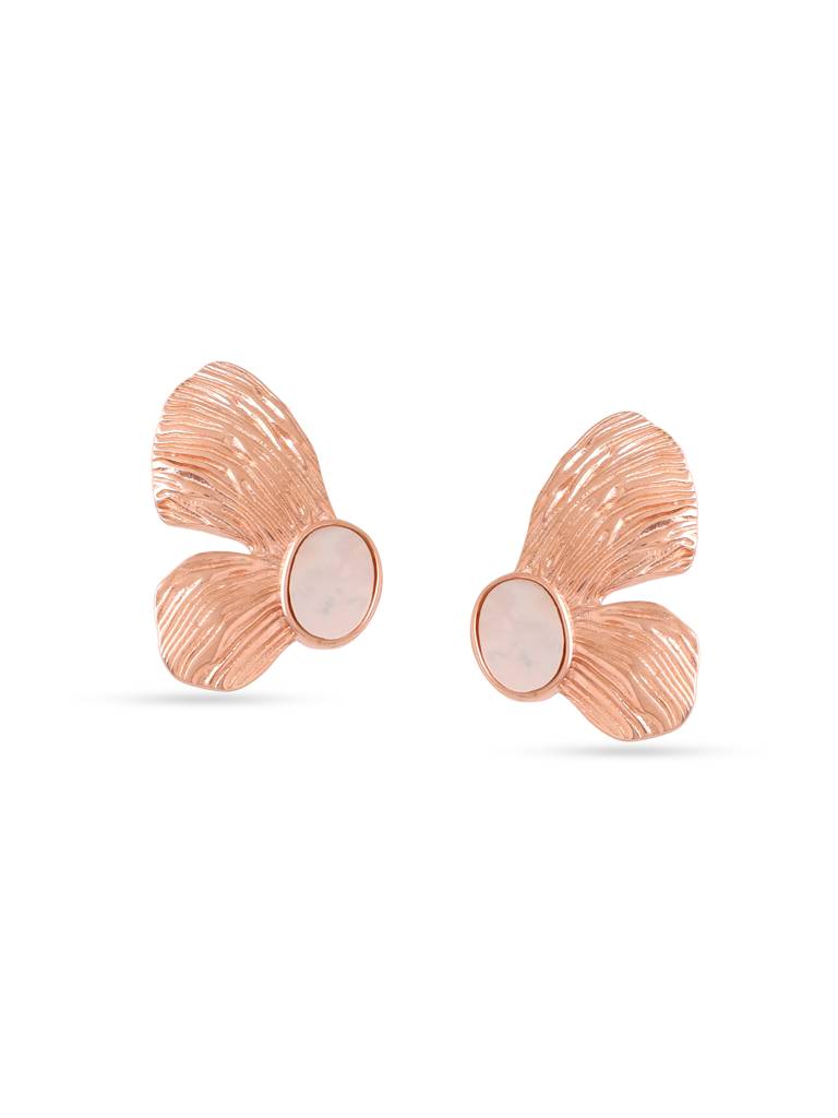 Kicky & Perky 925 Sterling Silver Butterfly Mother Of Pearl Earrings : VSILIJE009_R