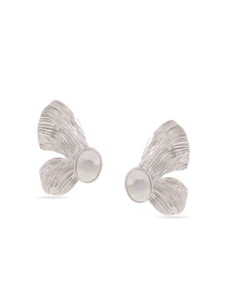 Kicky & Perky 925 Sterling Silver Butterfly Mother Of Pearl Earrings : VSILIJE009_S