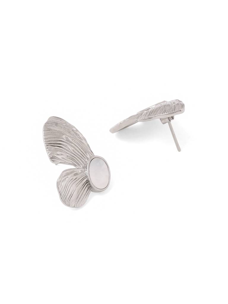 Kicky & Perky 925 Sterling Silver Butterfly Mother Of Pearl Earrings : VSILIJE009_S