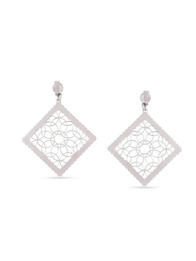 Kicky & Perky 925 Sterling Silver Geometric Filigree Earpieces : VSILIJE046