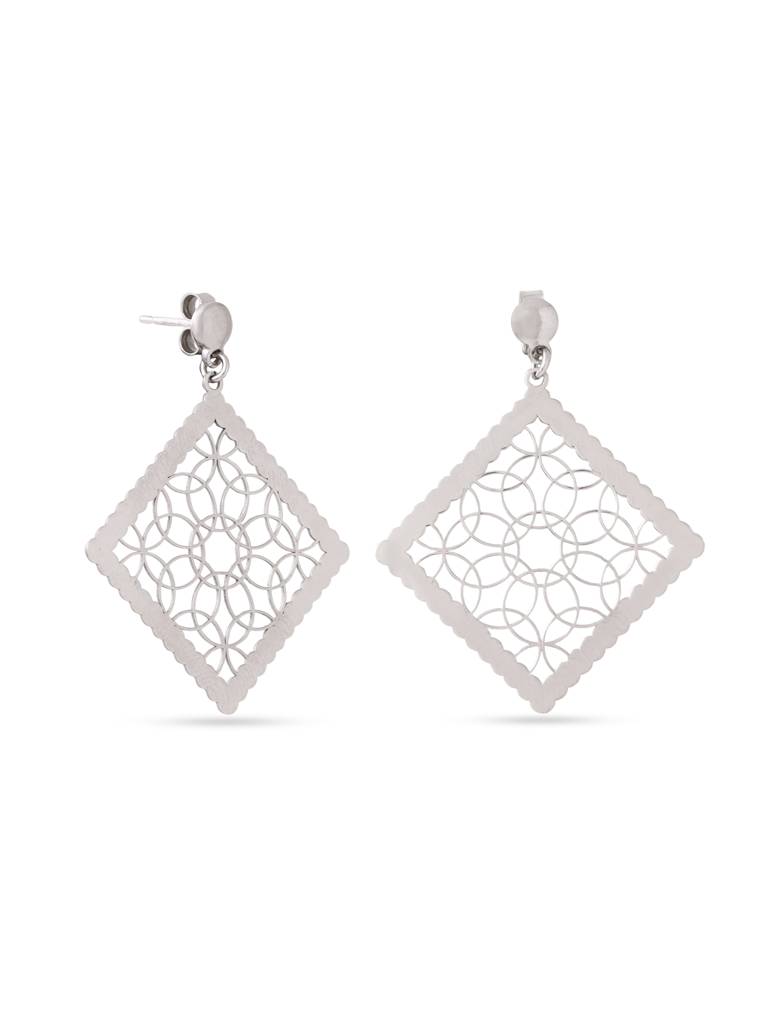 Kicky & Perky 925 Sterling Silver Geometric Filigree Earpieces : VSILIJE046