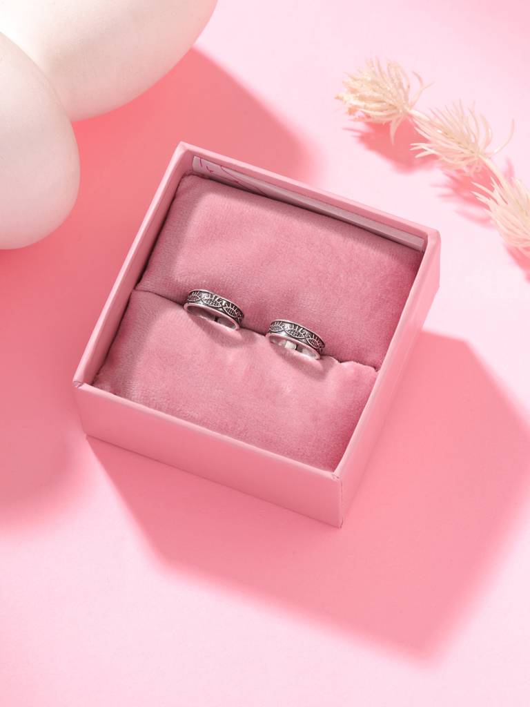 Kicky And Perky 925 Sterling Silver Oxidized Adjustable Toe Ring Pair-Vsilijtr005 : VSILIJTR005