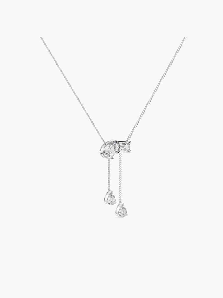 Sterling Silver Plated With Certified Lab Grown Diamond 1.61Cts | Pendants For Women/Girls | Vsna0002 : VSNA0002_SWL