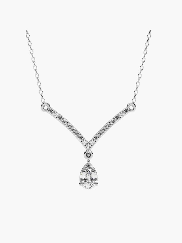 Sterling Silver Plated With Certified Lab Grown Diamond 0.49Cts | Pendants For Women/Girls | Vsna0005 : VSNA0005_SWL