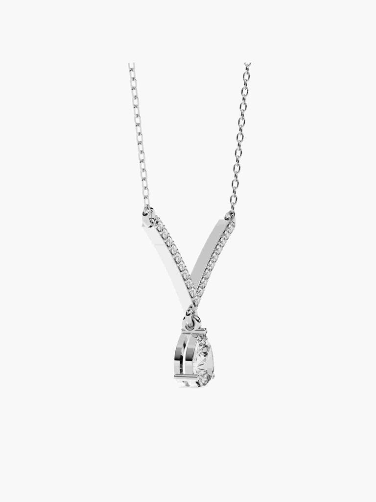 Sterling Silver Plated With Certified Lab Grown Diamond 0.49Cts | Pendants For Women/Girls | Vsna0005 : VSNA0005_SWL
